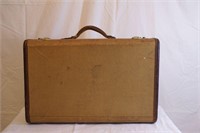 Vintage Suitcase w/ Leather Handle