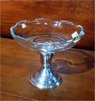 Sterling Base Compote 9"h x 7"