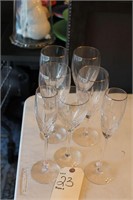 Gorgeous set of gold trimmed Lenox crystal glasses