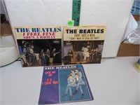 3 Vintage Beatles 45 RPM Records