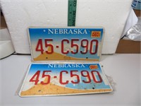 Nebraska License Plate Set 45-C590