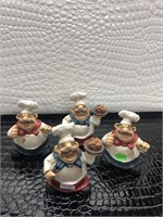 Lot of Four Ceramic Chefs