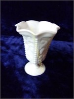 Westmoreland Grape Beaded Milk Glass Vase