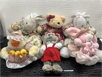 Lot of Plush Teddy Bears and Other Plush Animals