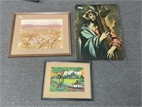Lot artwork of Jesus holding cross, Honduras