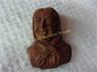Signed Hand Painted Hanging Figural Head