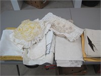 large group of lines / tablecloths / doilies  bird