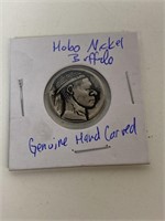 Genuine Hand Carved Hobo Buffalo Nickel