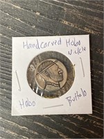 Hand Carved Hobo 1927 Nickel Buffalo Genuine