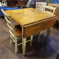 Dropleaf Dining Set Table And Two Chairs