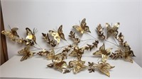 Large MCM Modern Butterfly Maple Leaf Brass