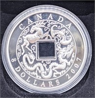 2007 Canada $8 Fine Silver Chinese Coin by RCM