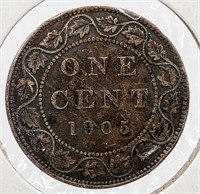 1905 Canada Large One Cent Coin