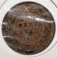 1914 Canada Large One Cent Coin