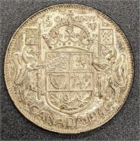 1946 Canada Silver 50-Cent Coin