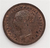 1843 UK - Great Britain - One Half Fathing Coin