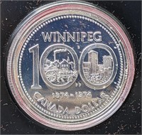 1974 Canada Silver $1 Dollar Coin in Clamshell