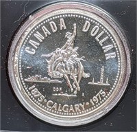 1975 Canada Silver $1 Dollar Coin in Clamshell