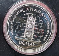1977 Canada Silver $1 Dollar Coin in Clamshell