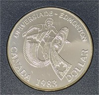 1983 Canada Silver BU $1 Dollar by RCM