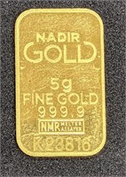 Nadir Gold 5 Gram Pure Gold Bar