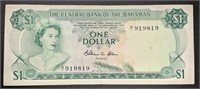 1974 Bahamas $1 Dollar Bank Note