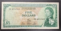 East Caribbean States $5 Bank Note