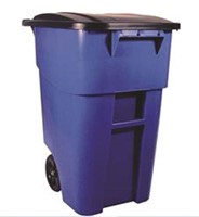 Rubbermaid Commercial Rollout Trash Can with Lid