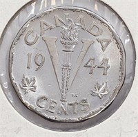 1944 Canadian 5-Cent Nickel Coin