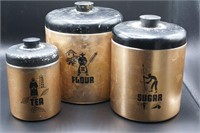 Set of Vintage Hawthorn Kitchen Tins