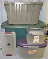 Storage Totes Green Tote is 30 Gallons