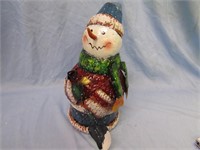 Metal Snowman 13" T