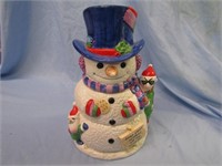 Shoebox Hallmark Snowman Cookie Jar 12" T