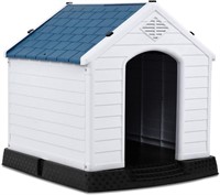 Plastic Dog House with Air Vents & Elevated Floor