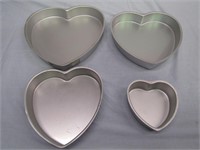 4 Heart Shaped Cake Pans