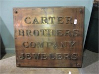 COPPER CARTER BROS SIGN 29x35