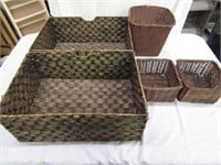 Lot of Baskets Larger Are Collapsible