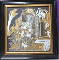 Nepalese Mixed Media Framed Painting