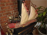model boats largest 33x5x22H made out of plastic