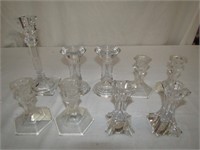 Small Lot of Candle Holders Tallest is 8"