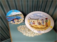 decorative plate and clock