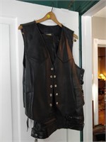 leather vest and pants by CHF pants 34 vest 44