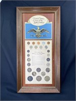 Framed US Type Coin Set 1900-1971