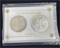 US Silver Dollars 100yr Set 1921-2021
