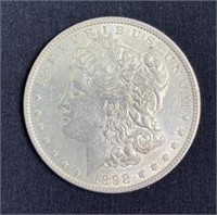 1898 Morgan Silver Dollar US $1 Coin