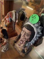 AMERICAN HERITAGE INDIAN FIGURINE AND EXTRAS