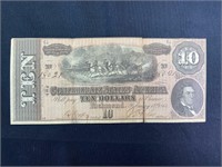 $10 Confederate Richmond Blue Back Bill