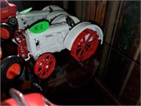 RED WHITE CAST TRACTOR