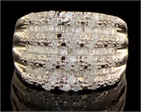 Baguette & Round 1.00 ct Diamond Cocktail Ring