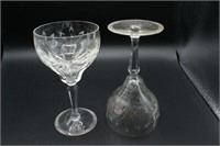 12 Vintage Leaded Crystal Wine Glasses